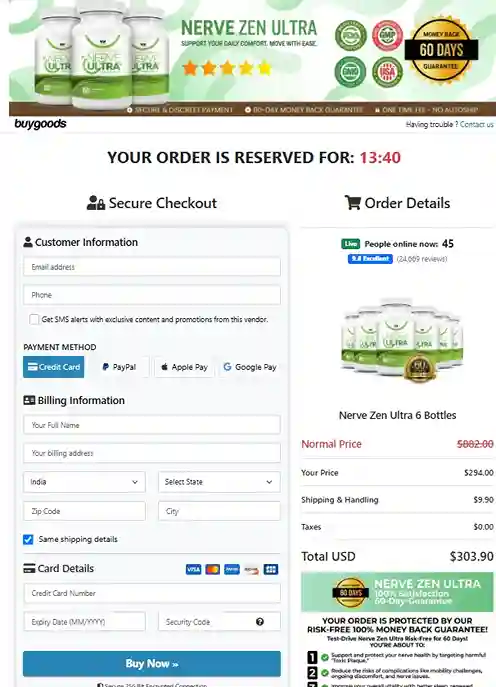 Nerve Zen Ultra Nerve Zen Ultra Order Page
